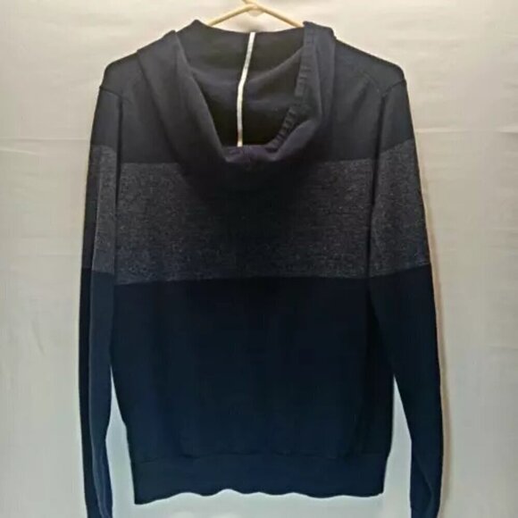 Banana Republic Pima Cotton Lightweight Heather Navy Full Zip Hoodie Men’s Small - Picture 3 of 8